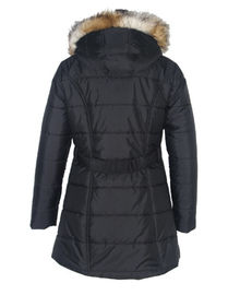 Fitted Shape Long Down Cool Womens Coats Customized Color With Big Soft Fur
