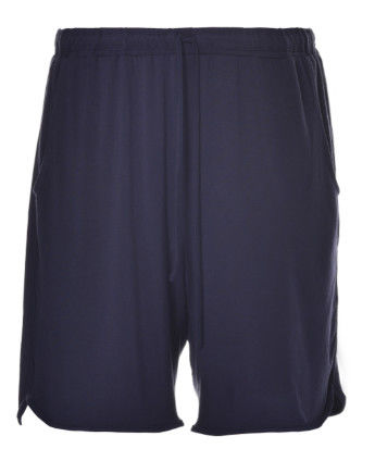 Soft Cotton And Spandex Ladies Casual Shorts Navy Color With Elastic Waistband